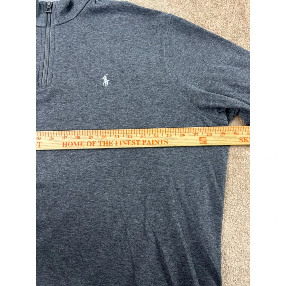 Polo Ralph Lauren Quarter Zip Pullover Mens 2XL Gray Good‎ Condition Faded Color